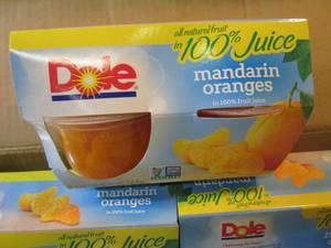 lot 225 image: Dole Mandarin Oranges 4-Pack Snack ...