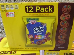 lot 268 image: 3 Boxes of Chips Deluxe Minis Rainb...