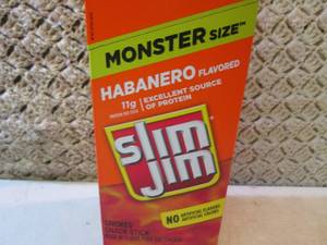 lot 274 image: Box of 18 Slim Jim Monster Size Hab...