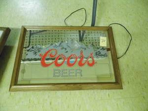 lot 26 image: Coors Mirror Light