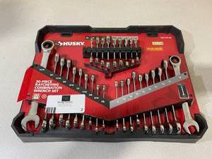 lot 2 image: HUSKY SAEMM Ratcheting Wrench Set with Stubby (30-Piece)