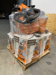 lot 47 image: Entire Pallet of Ridgid Vacuums