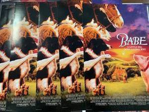 lot 31 image: Lot of 5 Babe 12 x 18 Original Movie Poster $36 retail
