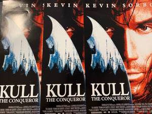 lot 36 image: Lot of 3 Kull the Conqueror 12 x 18 Original Movie Poster $32 retail