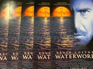 lot 37 image: Lot of 5 Waterworld 12 x 18 Original Movie Poster $40 retail