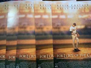 lot 38 image: Lot of 5 For Love of the Game 12 x 18 Original Movie Poster $27 retail