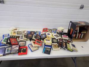 lot 76 image: Large Lot of County and Rock n Roll 8 Track Tapes