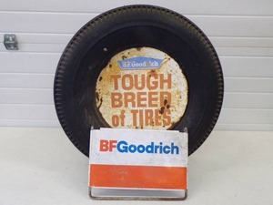 lot 86 image: Rare BF Goodrich Tire Display Stand and inside tire sign