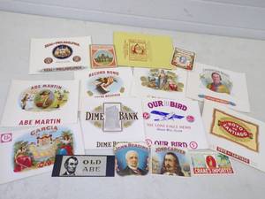 lot 90 image: Lot of Vintage Cigar Box Labels