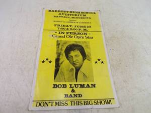 lot 103 image: Vintage Concert Poster Barrett MN
