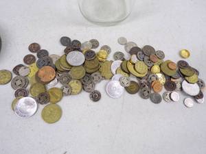 lot 116 image: Small Jar of Tokens, Trade and Transit  Tokens
