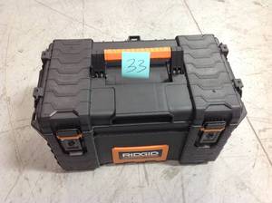 lot 33 image: RIDGID 22 in. Pro Tool Box, Black not used