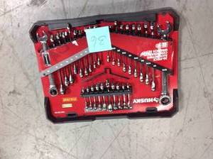 lot 36 image: Husky SAEMM Ratcheting Wrench Set with Stubby (30-Piece)