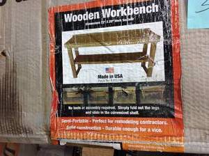 lot 38 image: Signature Development 72 in. Fold-Out Wood Workbench in good condition