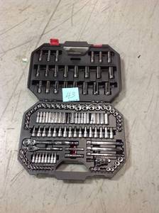 lot 43 image: Husky 144-Position 14 in. and 38 in. Drive Mechanics Tool Set (125-Piece) MISSING PCS