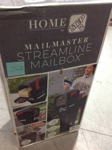 lot 52 image: Step2 Mail Master Streamline Black OverPost Mounted Plastic Mailbox in good condition