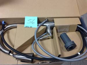 lot 56 image: Glacier Bay Fairhurst Single-Handle Pull-Down Sprayer Kitchen Faucet with TurboSpray and FastMount in Stainless Steel OPEN BOX in good condition