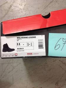 lot 67 image: Wolverine Mens Legend Waterproof 6 Work Boots - Composite Toe - Black Size 11.M not used