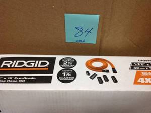 lot 84 image: RIDGID 1-78 in. x 10 ft. Professional Grade Vacuum Hose Kit for Wet Dry Shop Vacuums USED in good condition
