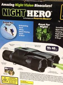lot 85 image: Atomic Night Hero Magnifying Binoculars As Seen on TV in good condition