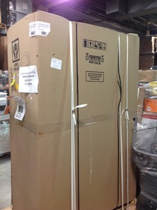 lot 203 image: American Heritage 72 in. H x 46 in. W x 24 in. D Welded Steel Floor Freestanding Cabinet in BlackMulti-Granite