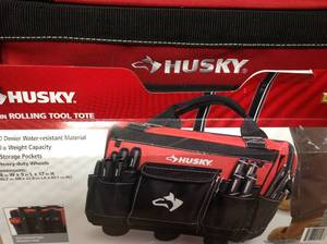 lot 5 image: Husky 18 in. Rolling Tool Tote Bag in good condition