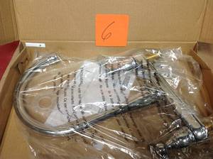 lot 6 image: Delta Foundations 2-Handle Standard Kitchen Faucet in Chrome in good condition