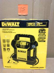 lot 15 image: DEWALT DXAEJ14 1400 Peak Amp Jump Starter in good condition