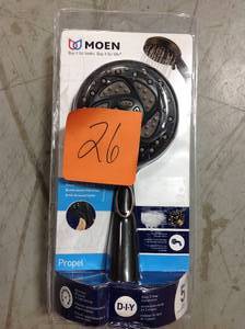 lot 26 image: MOEN Propel 5-Spray Handheld Showerhead in Mediterranean Bronze in good condition