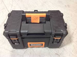 lot 28 image: RIDGID 22 in. Pro Tool Box, Black not used