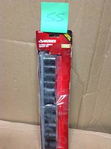 lot 55 image: Husky 12 in. Drive Standard Metric Impact Socket Set (11-Piece) in good condition