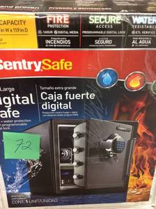 lot 72 image: SentrySafe SFW123GTC 1.23 cu. ft. Electronic Lock Fire Safe in good condition