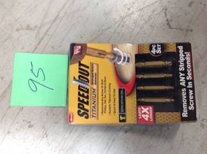 lot 95 image: Ontel Speed Out Speed Out Titanium Screw Extractor (4-Piece) in good condition