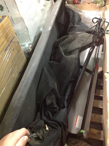 lot 105 image: AllFitHD 50 in. 26 cu. ft. Lawn Sweeper  in good conditions
