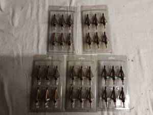 lot 22 image: 5-New Packages (6- Each) 3 Blade Broad Heads