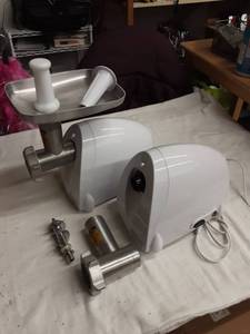 lot 27 image: 2-Electric Meat Grinders (1-Missing Parts)