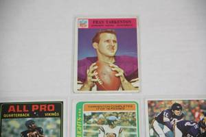 Vintage Fran Tarkenton Football Card Lot  7 Cards
