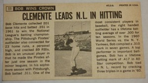 Vintage 1964 Topps Giant Roberto (Bob) Clemente