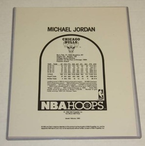 1990 Hoops Michael Jordan 8x10 Photo in Top Loader Protector