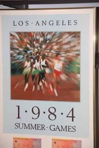 1984 Olympics Poster and Tickets in Frame