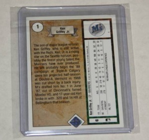 1989 Upper Deck Ken Griffey Jr Rookie Card #1