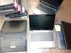 lot 973 image: Acer Chromebook repair lot (25) WorkingNot working Need repair, most have notes of known issues