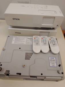 lot 1199 image: Epson LCD Projector Power Lite EMP-83H (3) With remotes