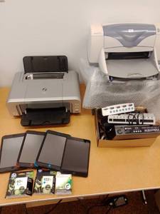 lot 996 image: Misc. Lot of Electronics and Printer ink (NEW) and more.