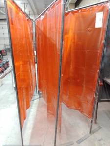 lot 1404 image: Wilson Welding Curtains on Portable Frames
