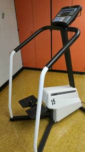 lot 1435 image: Cybex 700 Stair Climber. HR Monitor, Control and color digital display.