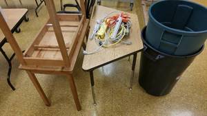lot 1440 image: Tables, Chairs,Trash Cans and more.