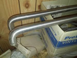lot 1146 image: Misc. Hardware  Big Lot. Stainless Door Handles, Wire Door Closures, Braid Hoses.
