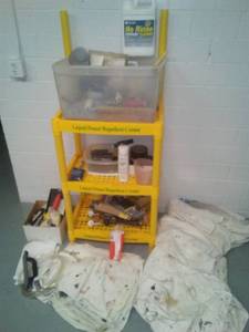 lot 1150 image: Paint Supplies  Pro Quality Drop Clothes and more