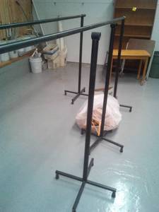 lot 1157 image: Coat Rack use separate or together, hangers.